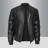 Locomotive trendy cool men's leather jacket autumn and winter stand-up collar pu youth windproof and warm casual trendy men's leather jacket
