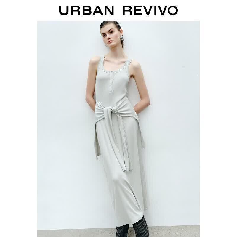UR2026 Women s Tie-Knot Sleeveless Vest Dress XL
