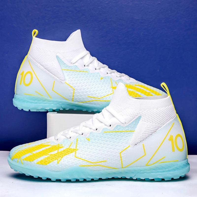 2025 European Cup Summer New High-top Mbappe Football Training Shoes Couple Long Nails Broken Nails Competition Shoes