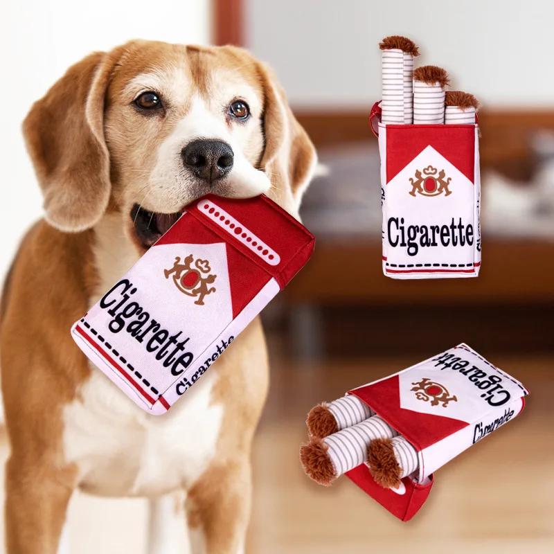 Giocattoli Interattivi Divertenti per Cani Peluche Design Creativo a Sigaretta Giocattolo Ridacchiante da Masticare per Cani Il Regalo Perfetto per Animali Domestici per Giochi Cane Giocattolo