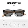 Outdoor UV Protection Presbyopia Sunglasses Fashion Square Frame Wood Grain Temples HD Shades Eyewear Classic Driving Shades