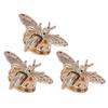 3PCS Luggage Accessories Light Gold Clasp Turn Lock Rotatable 3D Bee Purse Closure Alloy Bag Lock Clutch Bag Making