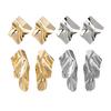 1 Paire de Boucles d'Oreilles Clous Design Géométrique Irrégulier Boucles d'Oreilles en Métal Boucles d'Oreilles Pendantes Surface Miroir Exagérée Bijoux Cadeau