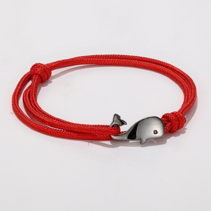 Fashion Whale Bracelet Men Handmade Adjustable Rope Braslet Beach Jewelry Nautical Braclet Leisure Accessories Pulseras Joias
