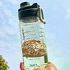 1500ml Large Capacity Plastic Water Bottle Portable Sport Travel Water Cup Tea Coffee Cup Kitchen Transparent