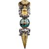 Necklace Vintage Gautama Buddha Rotating Turquoise Beads and Pestle Pendant