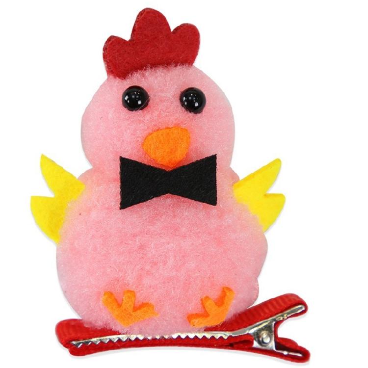 Cartoon Easter Chick Hair Accessory Plush Hair Decoration Hair Clip Party Hairpieces Stylish Hairpin For Daily Wear