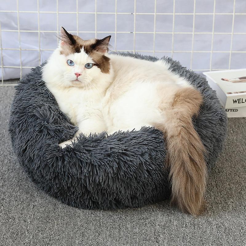 Round Cat Nest Pet Mat Donut Plush Comfortable Pet Mat Pet Bed