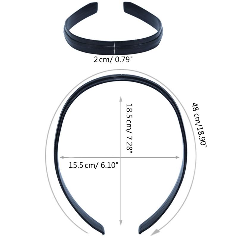 Glatte Kunststoff-Haarband-Basis für Damen DIY Basteln Leerer Breiter Kunststoffrahmen Haarband