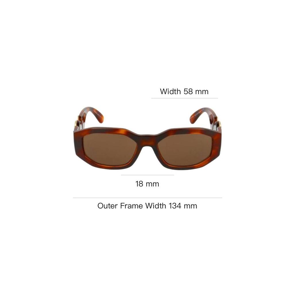 Versace 4361F Elegant Logo Irregular Frame Sunglasses Unisex Sunglasses Tortoise 0VE4361F-521773