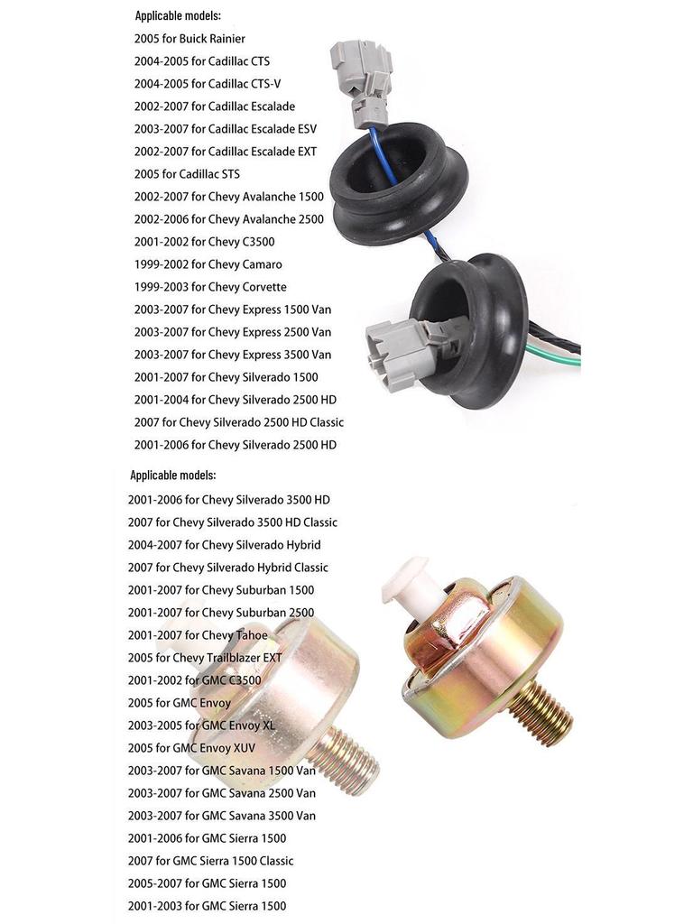 Double Knock Sensor Harness for Chevrolet GM LS1 LS6 LQ9 4.8L