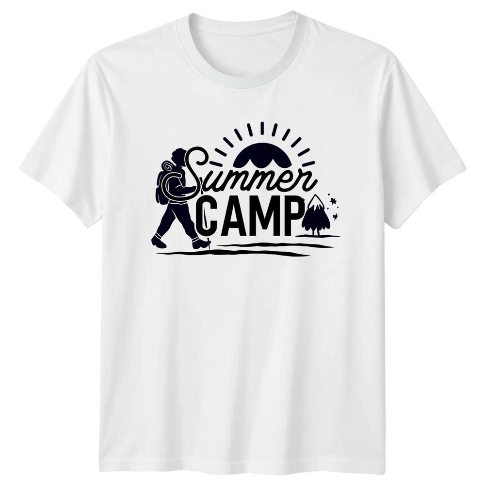Summer Camp TShirt Hiking Outdoors Activity Birthday Gift For Him And Her