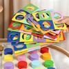 Water-based Paint Matching Logic Game Educational Wooden Puzzle  Preschoolers or Toddlers