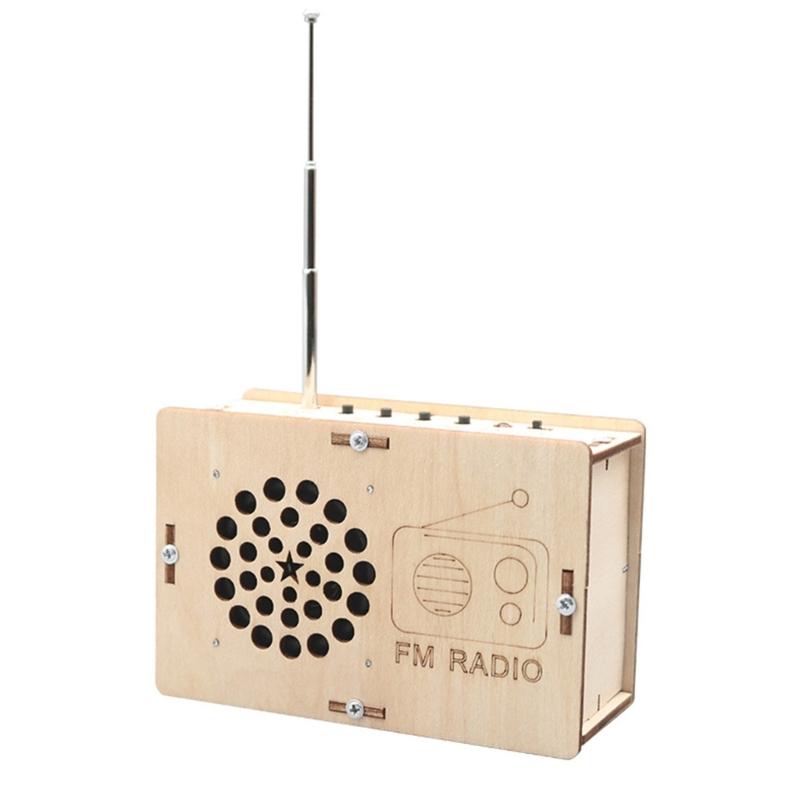 

Wood Radio FM AM Wood Toy Wireless Manual Puzzle Radios Gift Amateur Radio Enthusiasts For Children Education 1