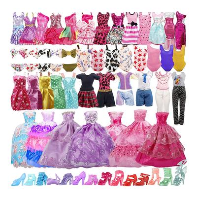 Handmade Doll High Heels Mini Swimsuits Wedding DressesHandbag Outfit DIY Dollhouse Toy Christmas Birthday Gift for Children