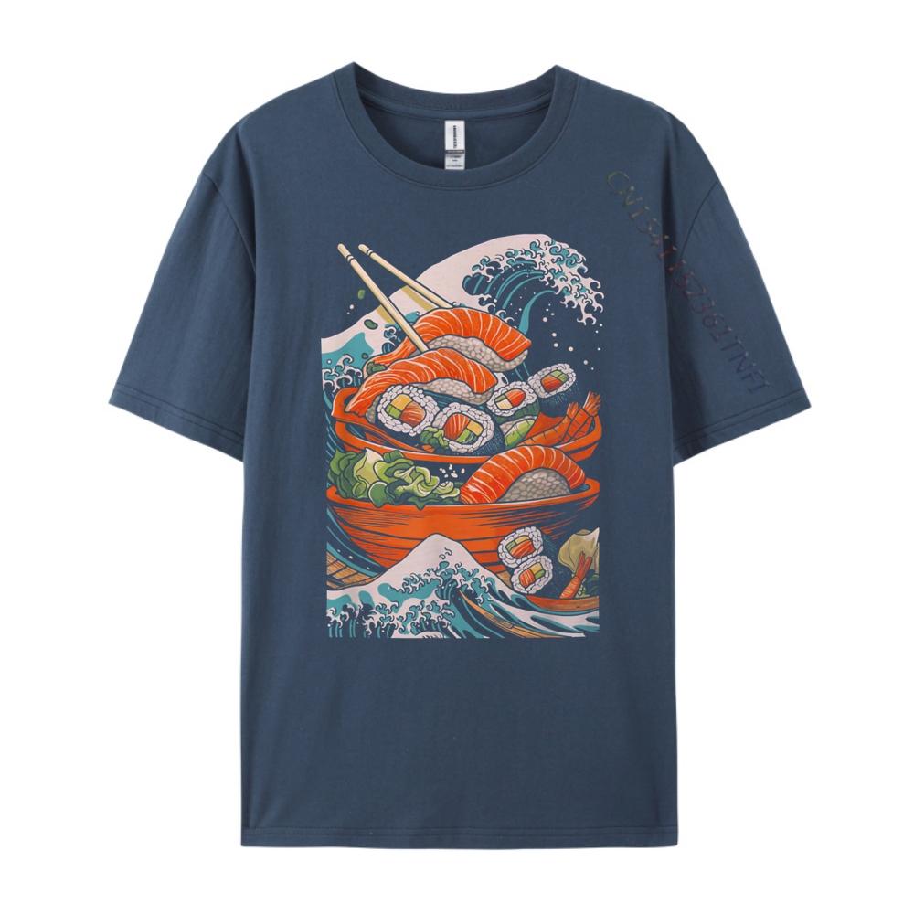Lustige Japanische Lebensmittel Sushi Kawaii Sushi Liebhaber Anime Otaku Grafik T-Shirts Herren Lustiges T-Shirt Große Größe Ästhetisch
