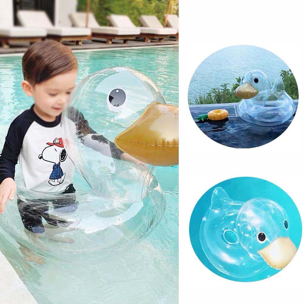 Baby Kleinkind Transparenter Enten Schwimmring Kleinkind Wasser Schwimm Sitz Kreis Pool Sicherheits Hilfe Trainer