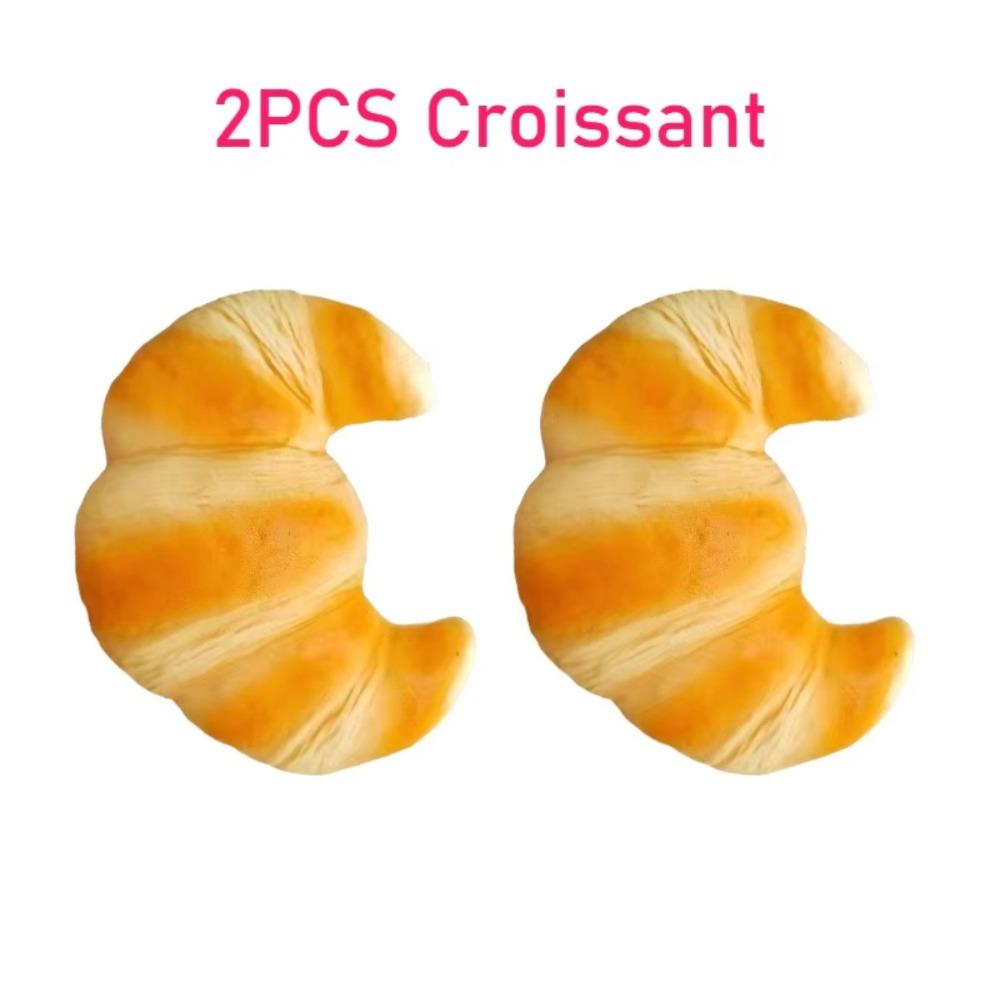 Squishy Croissant Knijpspeeltje Langzaam Rijzend Plakkerig Stressverlichtend Speelgoed Super Zacht Voedsel Creatieve Simulatie Brood Anti-angst speelgoed goud