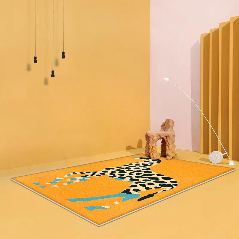 Fashion Yellow Creative Carpet for Living Room Home Decoration Sofa Area Rugs Large Area Bedroom Cloakroom Floor Mat