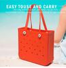 EVA Waterproof Beach Bag - Large Capacity, Easy-Clean, Outdoor Swim Tote with Holes