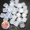 Transparent Plastic Mini Square Storage Box Covers Small Case for Pill Jewelry Earrings Dustproof Storage Pack Boxes