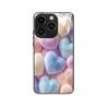 Spring new color plush love mobile phone case iPhone16 girls high value Apple 17 glass protective case