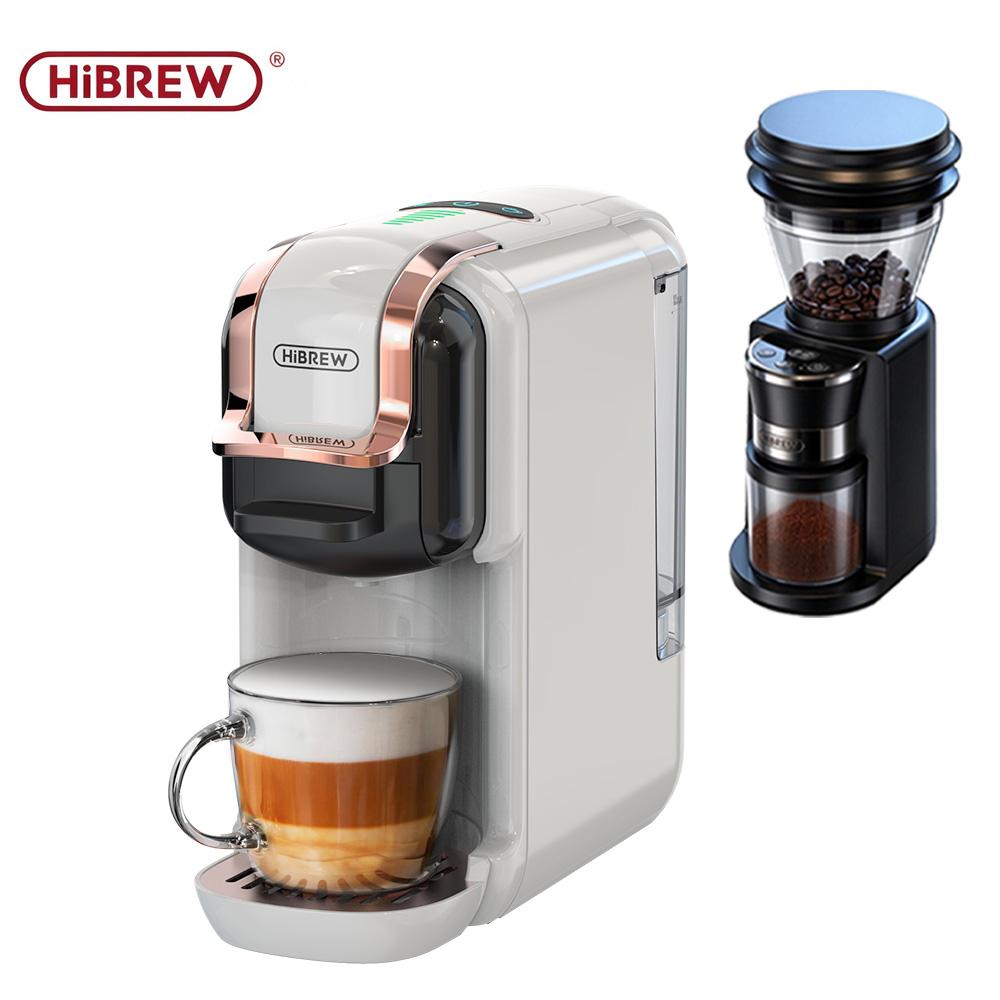 HiBREW H2B 19-Bar 5-in-1 Heiß- & Kalt-Kapselkaffeemaschine – 7-stufige Wassermengeneinstellung, Duales Heiß- & Kalt-Extraktionssystem.