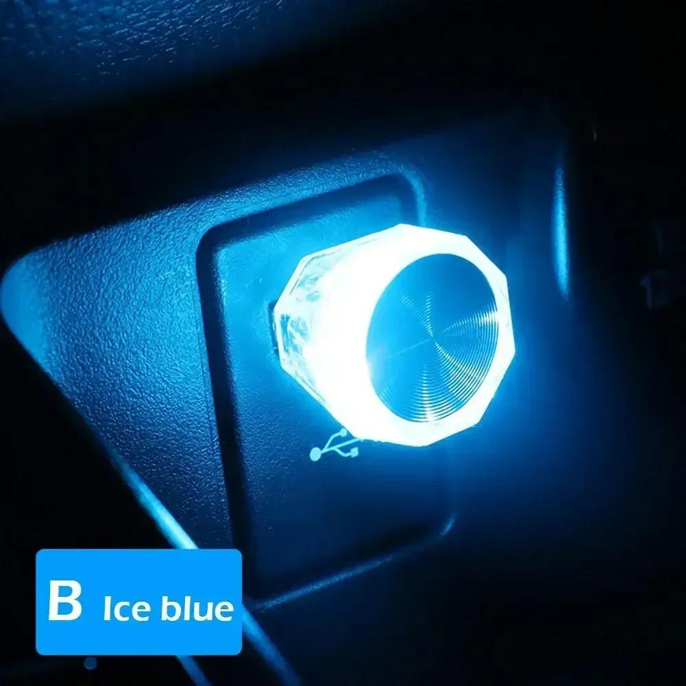 New USB Light Multicolor Gradient & Flashing Car Ambient Light Plug and Play Mini LED Atmosphere Lamp for Vehicles Home Laptop