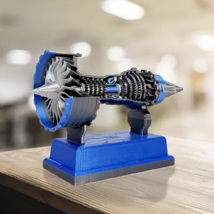Hands On Turbofan Engine Model Kit with 3D Printing for Teen Hobbyists STEM Education & Display Classroom Demonstrations