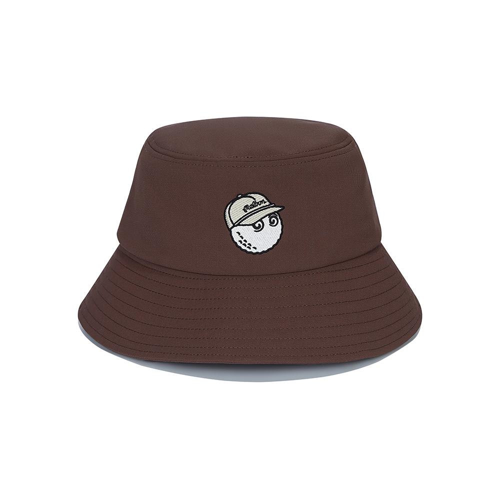 MALBON GOLF Malbon Logo Tee Holder Bucket Hat Brown