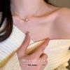 Collana a Clavicola con Nappa di Perle e Farfalla in Stile Coreano