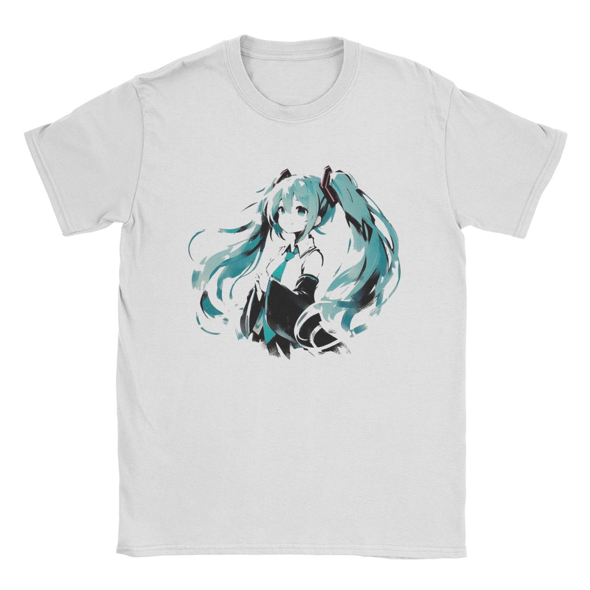 

25 New Fashion Popular T-Shirt Unisex Crew Neck Short Sleeve T-Shirt Hatsune Miku Anime Cotton Print T-Shirt Y2K S