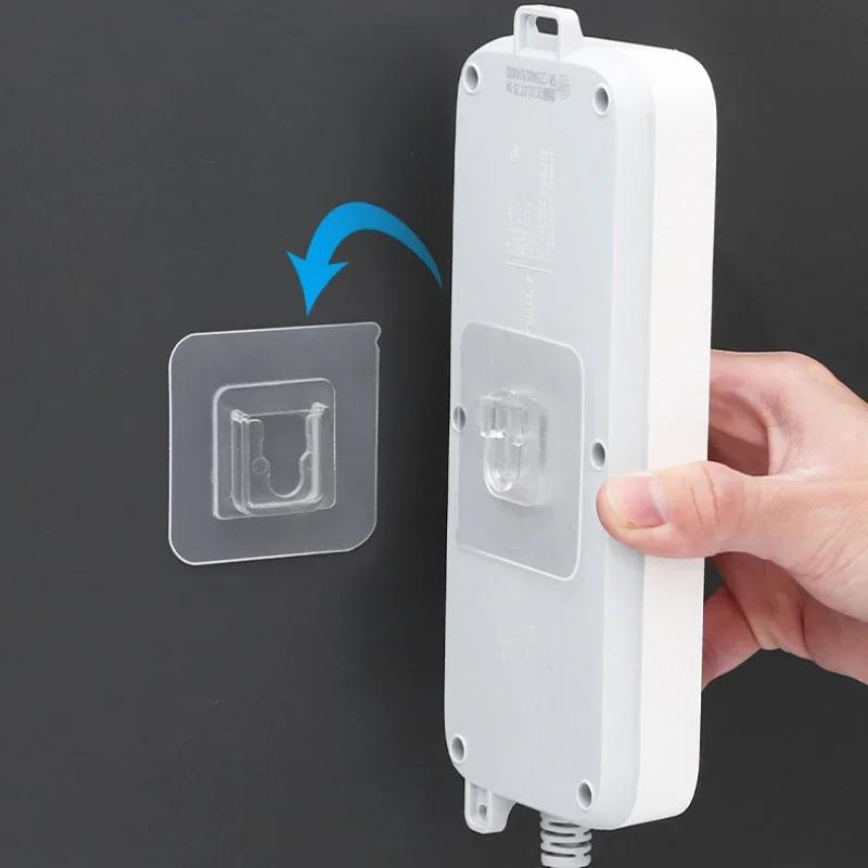 10 Pairs Double-Sided Adhesive Wall Hooks Transparent Hooks Bedroom Kitchen Multi-purpose Organizer Holders