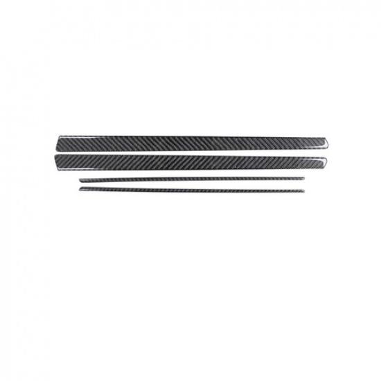 4Pcs For 2015-Up Chrysler 300 Carbon Fiber Interior Rear Door Panel Cover Trim