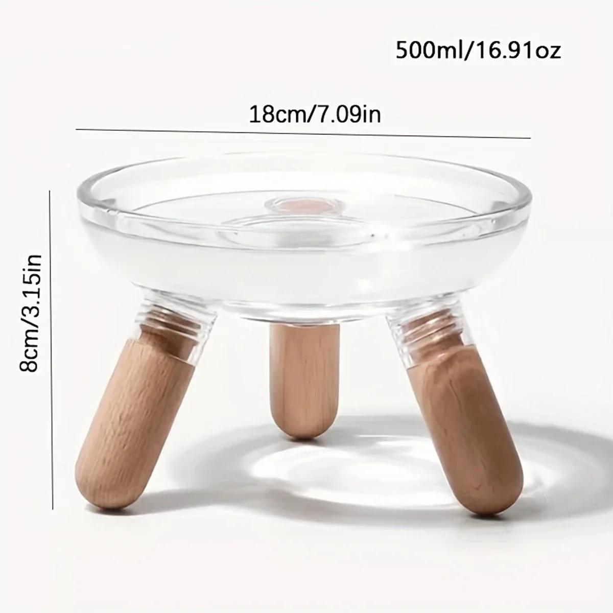 

2025 Hot 1Pc Cat Bowl and Dog Bowl Is Not Easy to Knock over and Increase the Frame to Protect Cervical Spine and Drink Wate прозорий