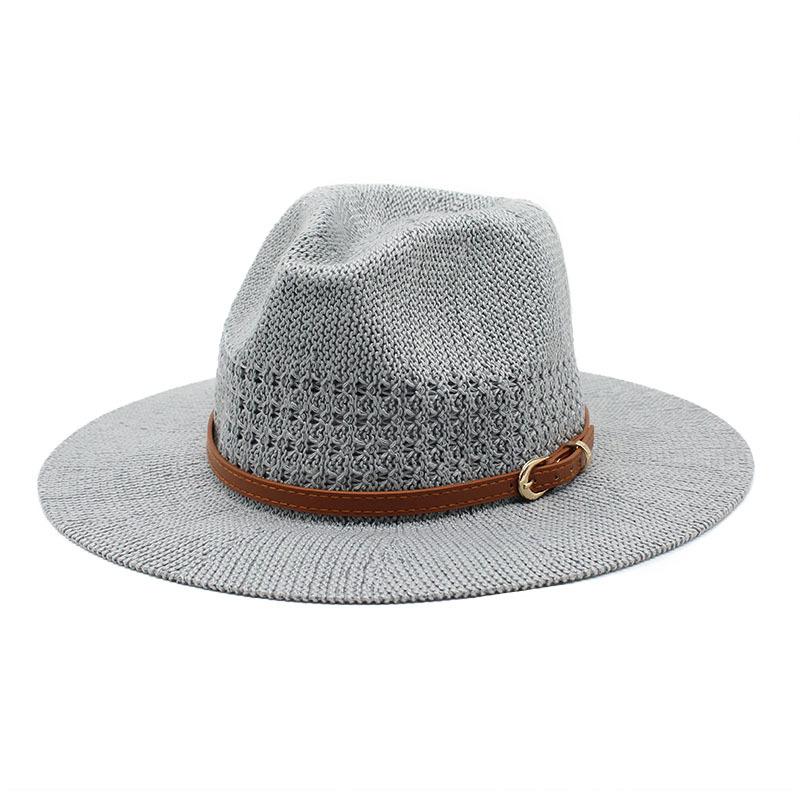 Woven Straw Hat French Top Hat Belt Accessories Jazz Hat Breathable Foldable Non-Deforming Hat