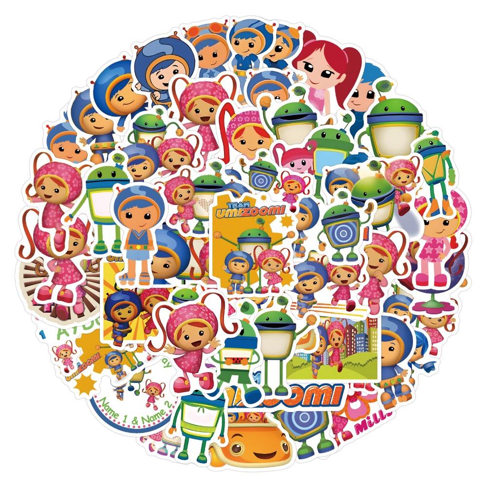 55Pcs Animated Team Umizoomi Graffiti Stickers Suitcase Water Cup Stationery Laptop Refrigerator Decoration Diy Decals