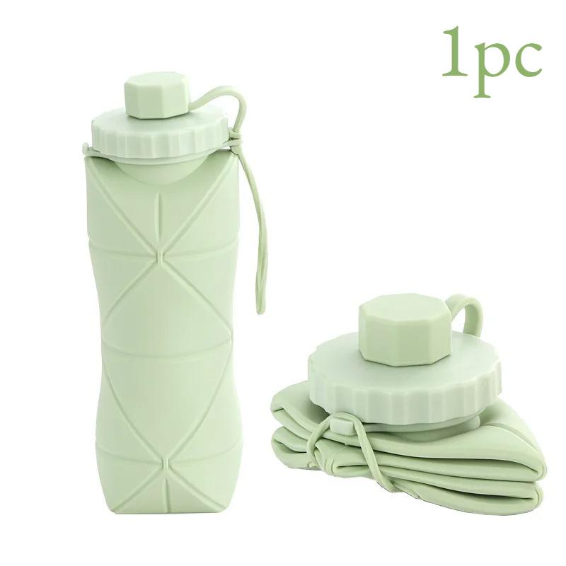 

1pc Collapsible Silicone Water Cup, Portable Foldable Travel Cup for Camping Hiking, BPA-Free Leakproof Sports Bottle