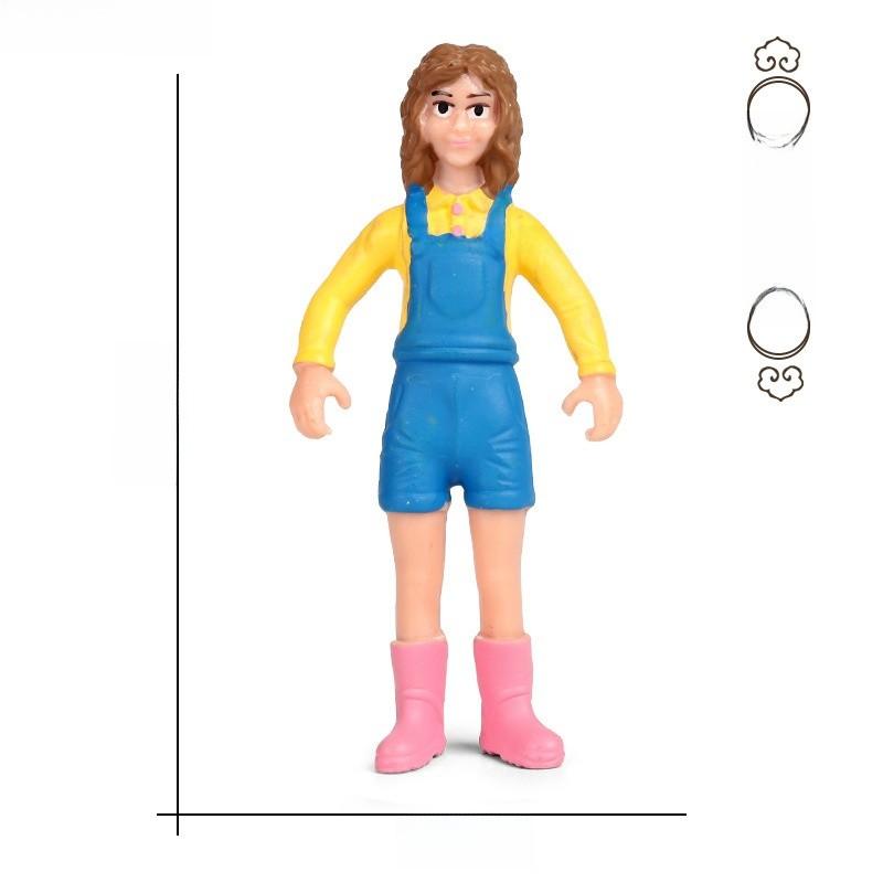 Realistic Farm And Ranch Plastic Figurine Set Detailed Farmer Models