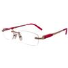 RSINC Smarty Rimless Light Weight Rectangular Unisex Eye Frame Spectacle for All Ages (Pink, Medium) ER Angel 90492 52-14-138 Mm