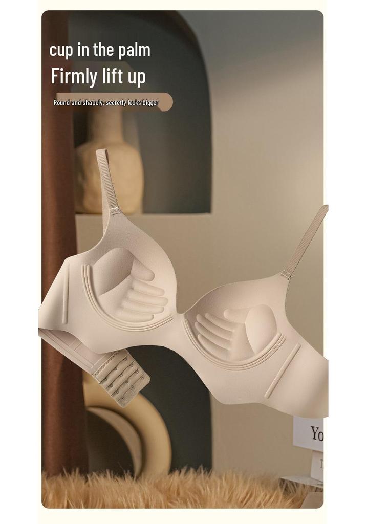 Southeast Asia Seamless Push-up Bra for Women: Boosts Small Bust with Fixed Cup & Cartoon Design for a Beautiful Back