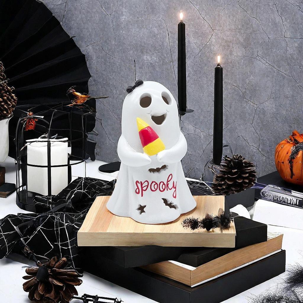 Halloween cute white ghost party ornament tabletop ornament study decoration resin crafts small ornament