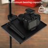 Black Plastic Mic Stand Clamp Tray Holder for Stage Live Streaming Concert Performance Clamp-on Rack Accessory