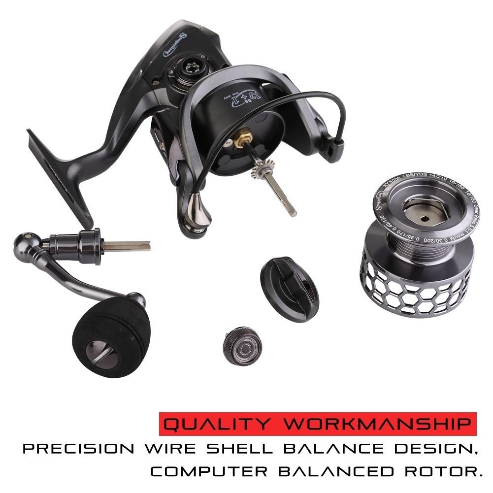 Buy 14 BB Spool Spinning Reel Light Weight Aluminum Fishing Reel ...