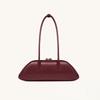 Bolsa de Ombro de Marca Estilosa Versátil Bolsa de Axila Feminina Bolsa de Mão de Luxo de Alta Qualidade Cor Sólida Minimalista Bolsa de Bowling