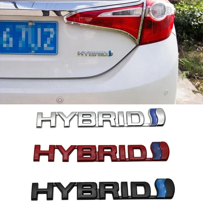 3D For Toyota HYBRID Car Logo Stickers Refitting Metal Emblem Badge Decal Auto Accessories Prius Camry Crown Auris Rav4 Corolla