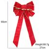 Cloth Christmas Bowknot Pendant Bowknot Flocking Bowknot Ornaments  Party Decor