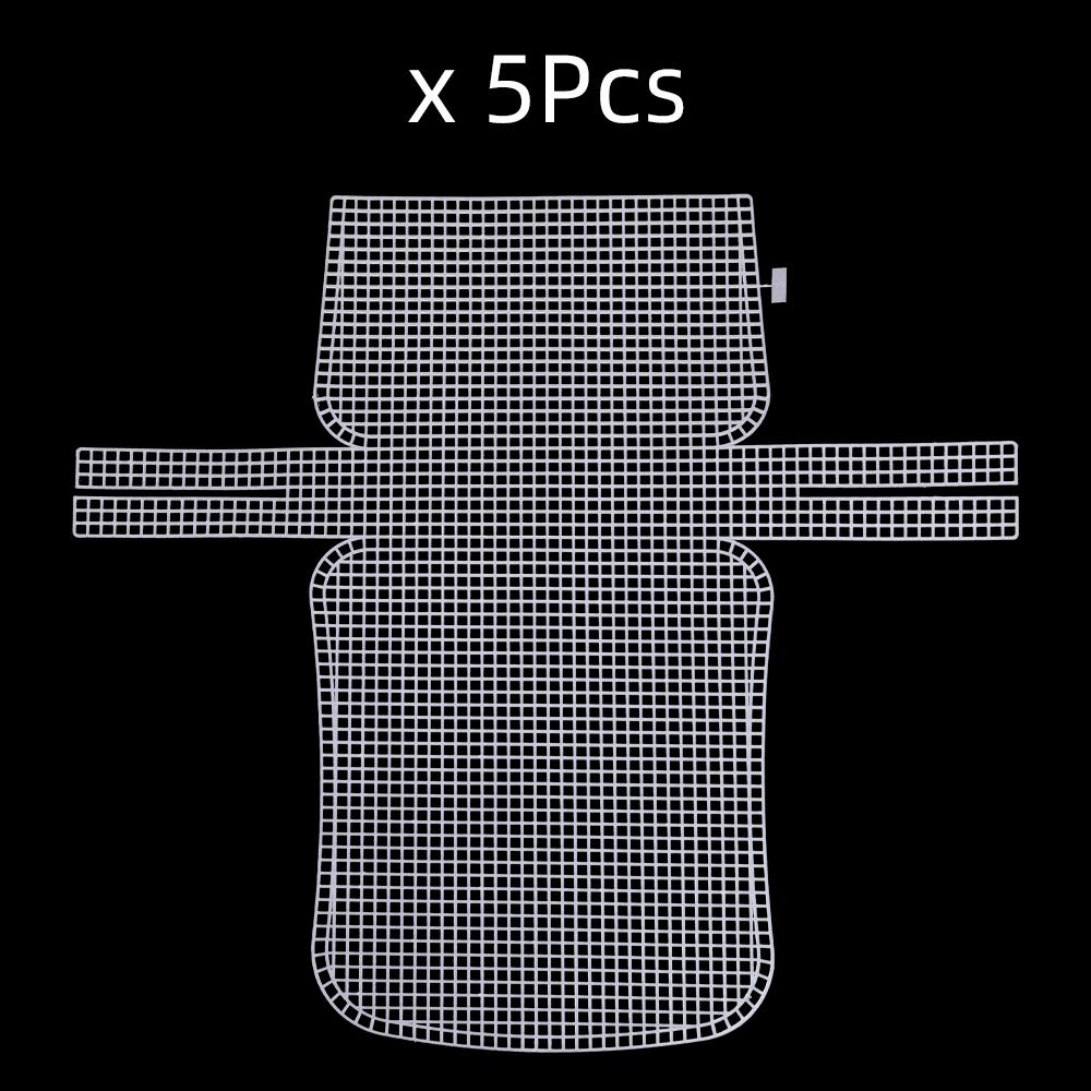 

5pc White Plastic Mesh Sheet for DIYKnitting Bag &Creative Woven Art Craft, DIY Liner Bag Material, Durable Weave Design Pattern белый