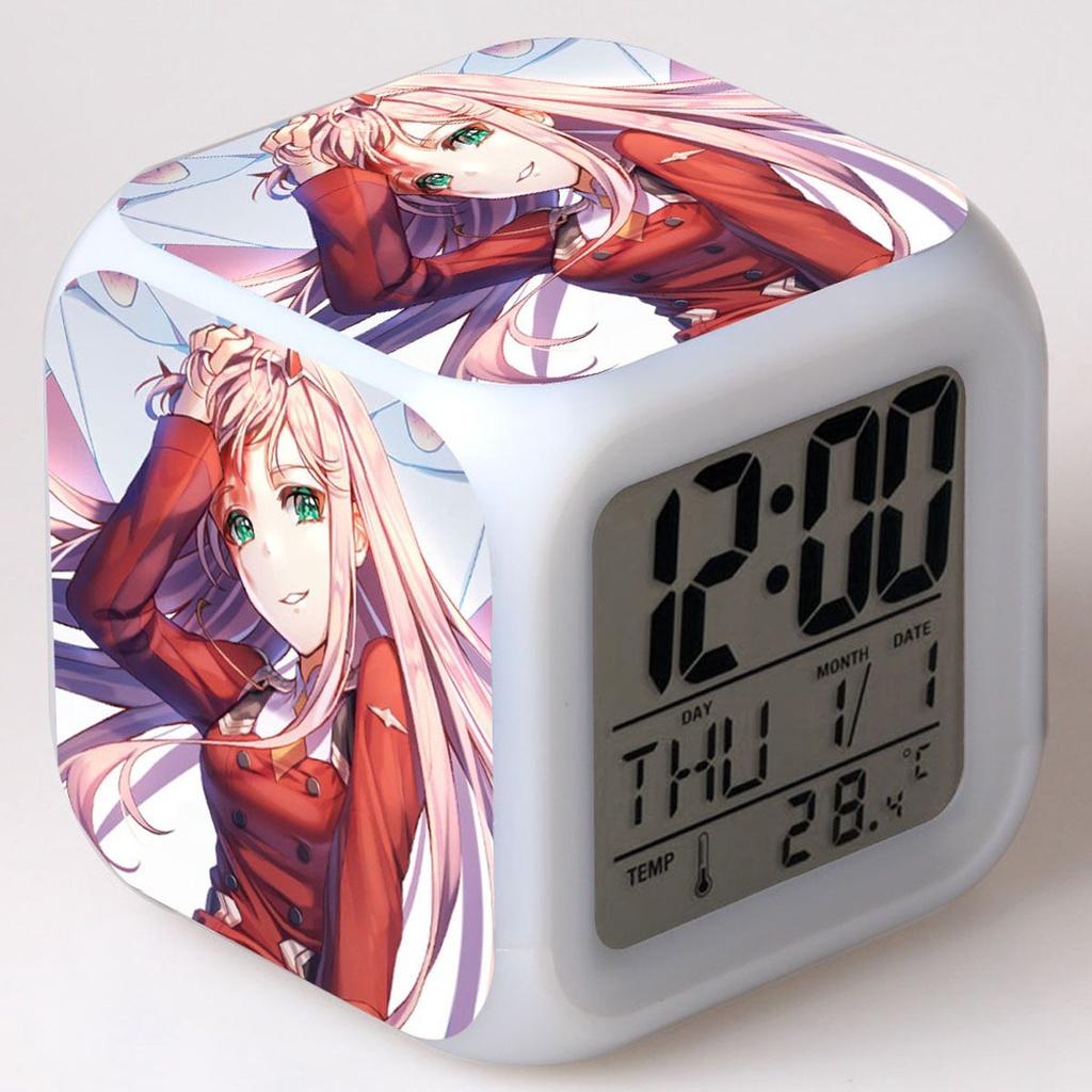 Premium Quality Darling In The Franxx Multi-function 7color Led Alarm Watch Clock For Every Room