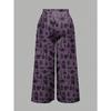 SHEIN2025 Autumn and Winter Halloween Elastic Purse Printed Casual Trousers for Women